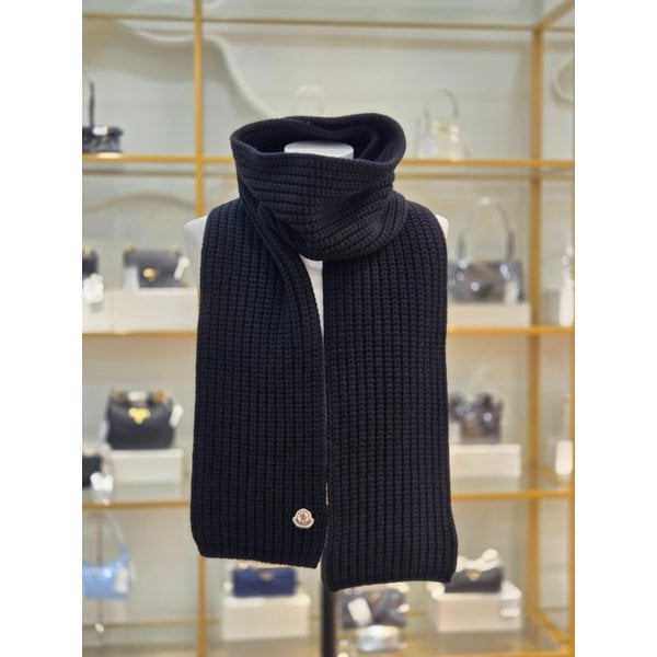 [시흥점] [몽클레어] 공용 로고패치 니트 울 캐시미어 머플러 3C00030-M4281-999