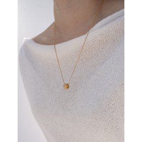 해류 TEXTURE RING NECKLACE (M) - GOLD