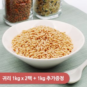 [무배/추가증정/건강한밥상]귀리 1kg x 2팩 + 1kg 추가증정