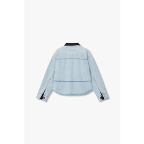 보브 [BASQUIAT] 배색 카라 레터링 데님 자켓(71152553C1)