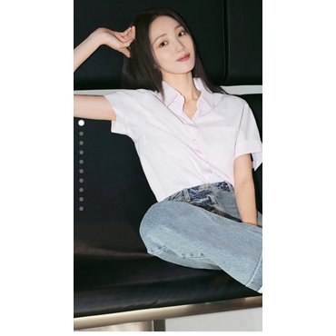 라인어디션 NVBLPF9800(롤업스트라이프블라우스)