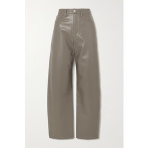 The Hayne Recycled Leather-blend Straight-leg Pants 토프