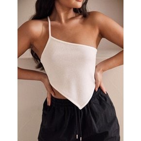 SOFT KNIT POINTY HALTER TOP_T216TP141