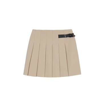 레이브 Belt Pleats Skirt in Beige VW3SS100-91