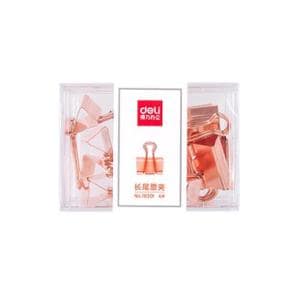 /델리 DELI  메탈 더블클립 4호 (25mm) 78201-로즈골드 12PCS