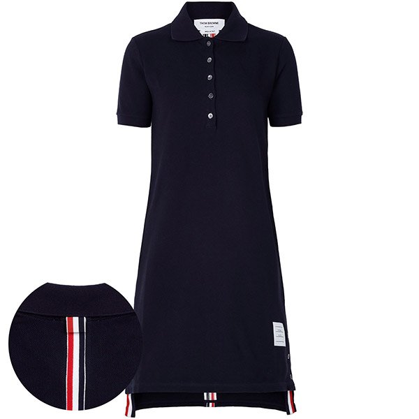[부산점] 25FW 네이비 클래식 스트라이프 폴로 원피스 FJD027A 00050 415