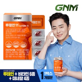 루테인 11 1박스 / 비타민 6종 + 미네랄 4종 눈건강 비타민B 아연 엽산
