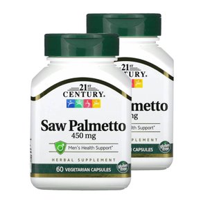 21st Century 쏘팔메토 Saw Palmetto 450mg 60캡슐 2개