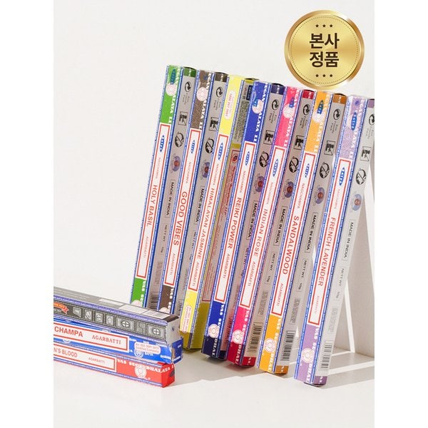 나그참파 인센스 스틱 10g (랜덤 발송) + 망고우드 홀더 레드