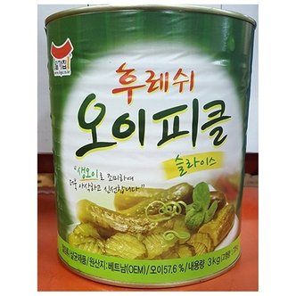  업소용 식당 식자재 일가집 오이피클 슬라이스 3kg (W61031D)