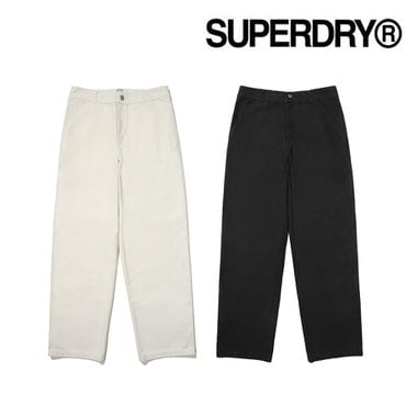 SUPERDRY 와이드 베이직 코튼 팬츠(SDMCNDO04)