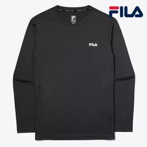 휠라 긴팔티 FS2RLF1201M BLK 남성 기능성 라운드 긴