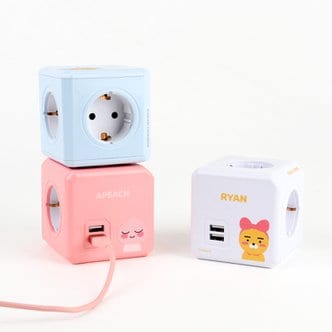 아이정 카카오프렌즈 USB 디자인 멀티탭 고용량 멀티콘센트