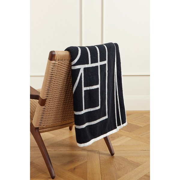 모노그램 자카드 코튼 테리 비치 타월 46376663163076709