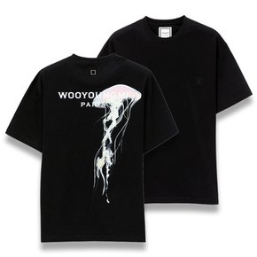 24SS 우영미/ 코튼 야광 젤리피쉬 백로고 티셔츠 W241TS04708B STK