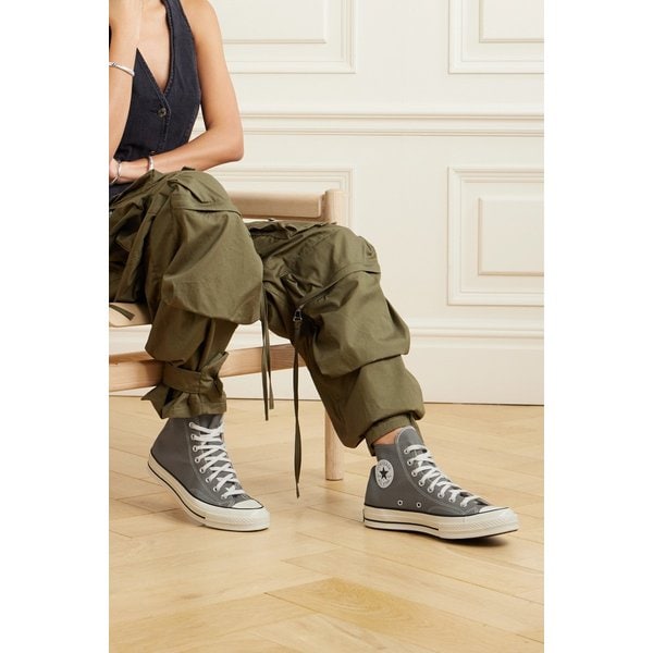 척 테일러 올스타 70 캔버스 하이탑 스니커즈 그레이 1647597317089996