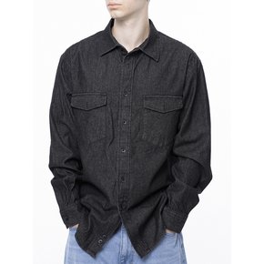 Western Pocket Denim Shirt - Black Indigo /W243SH03BKM