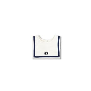 Marine baby terry bib Ivory