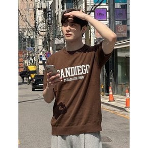 남성 레터링 자가드 배색 반팔 니트_183(10520-040-405-34)