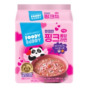 신상 푸디버디 핑크퐁당라면 80g*4개