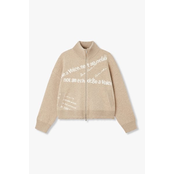 레터링 하이넥 집업 가디건 7116150102103