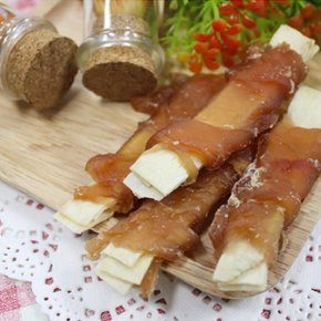 강아지 사사미 간식 리얼 닭고기 치킨 연어포 300g