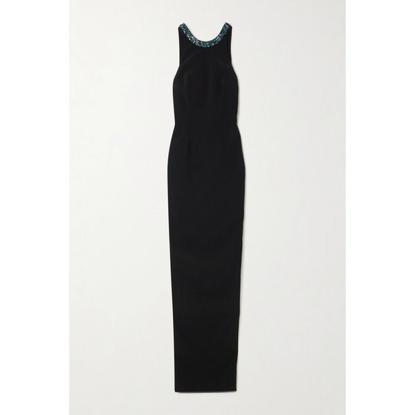 오픈백 크리스탈 장식 크레이프 가운 46376663162945960