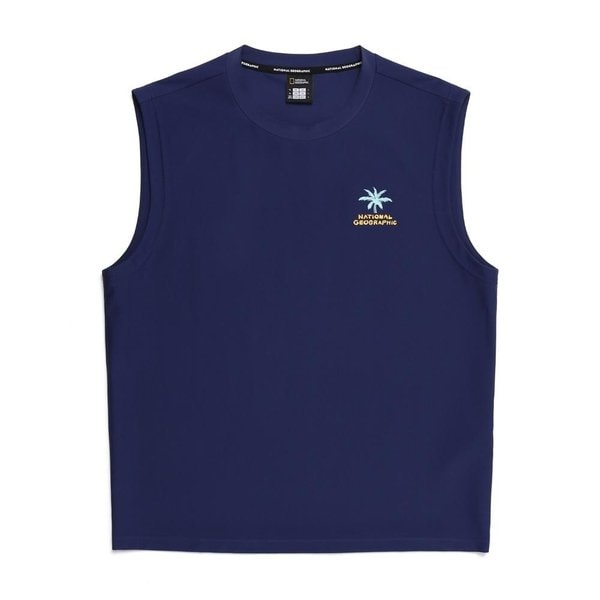 [여주점] N252MRG440 세미오버핏 그래픽 슬리브리스 래쉬가드 DEEP SEA NAVY