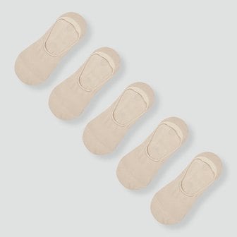 JAJU 여 코튼 미들컷 페이크 삭스 5족 J145903001011