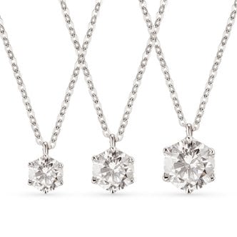 도로시 14k 클래식 랩 다이아몬드 목걸이-한고리형(5부)