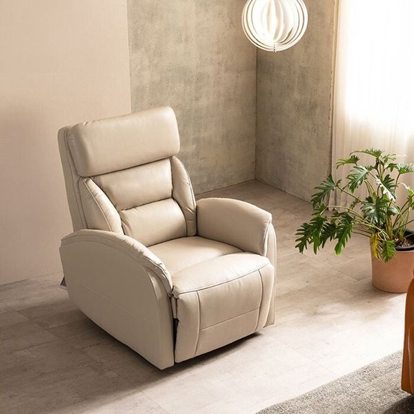 1인 전동 2모터 이태리 천연통가죽 리클라이너소파 KC4124