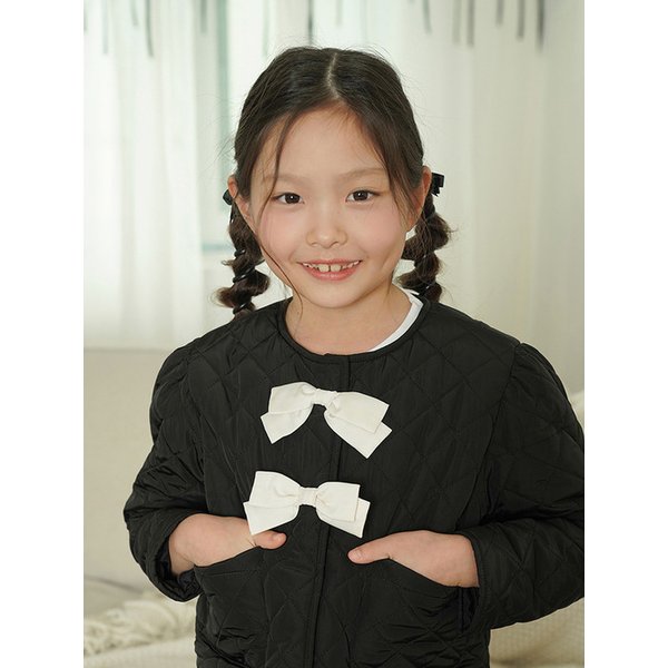 [KIDS] Ribbon Quilting Jacket_Black