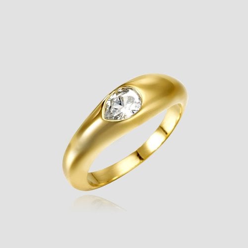 Pear Cut Wave Ring _ Gold