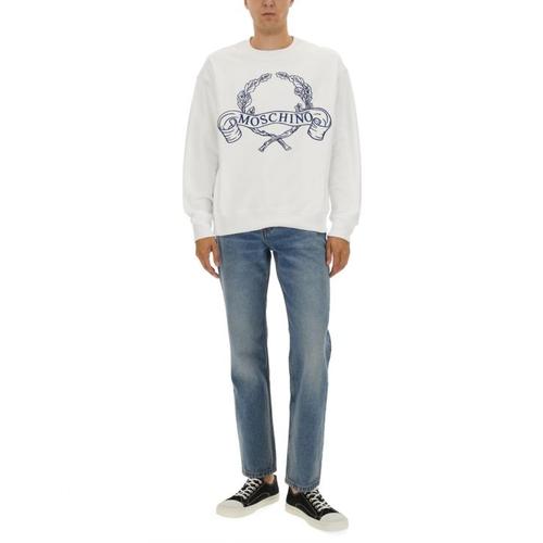 모스키노 긴팔 티셔츠 17025228 3001 WHITE