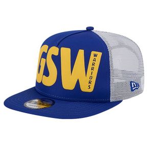 [해외] 1048662 뉴에라 모자 NBA 골든스테이트 워리어스 Puff Print Team Code AFrame 9FIFTY Tr