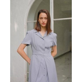 BACK KNOT DRESS / BLUE GREY