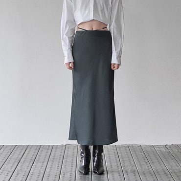 나인(Atelier Nain) 카밀라 실키 스트랩 롱 스커트(SK-4839)