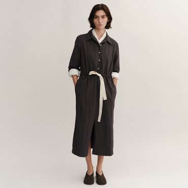 킨더살몬 SS24 Metis Shirt Dress Dark-Navy