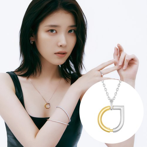 [아이유 PICK] UNIS 투톤 목걸이 (JJUNN04BS500SC600)