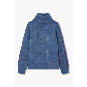 [PS PAUL SMITH] 여성 패치워크 터틀넥 니트 5745328109000