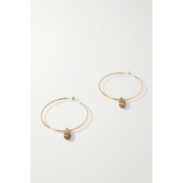 라지 골드톤 아게이트 후프 귀걸이 46376663162863786