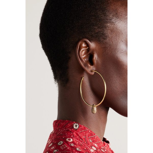 라지 골드톤 아게이트 후프 귀걸이 46376663162863786