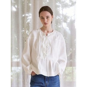 Joshua Lace up Blouse (Milk)