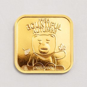 [벨리곰x아시아골드] 1g 벨리곰 가을 스퀘어 골드바 / 금투자 금테크 순금