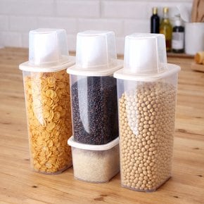 국내생산 잡곡통 3size 쌀통 보관함 견과류 시리얼통 디스펜서 보관용기