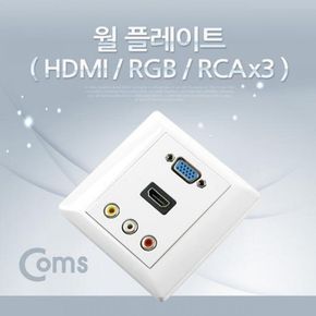 HDMI PLATE월플레이트 월 플레이트 꺾임형 RGB 3RCA