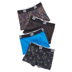 키즈 Billabong 키즈 4팩 복스 브리프 팬티 - Assorted 블루 9377567