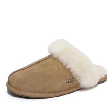 UGG 미국 어그 UGG 스커페트2 털슬리퍼 양털 스웨이드 방한 털신 체스트넛 1106872-CHE