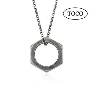 토코 925 Silver Net Necklace 육각 목걸이