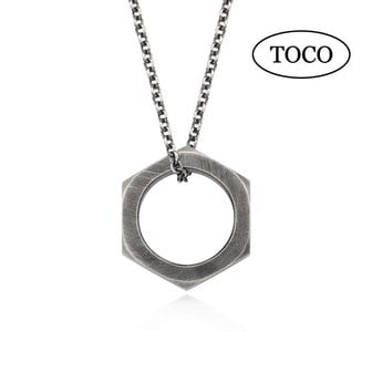 토코 925 Silver Net Necklace 육각 목걸이